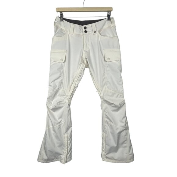 Burton Vida DryRide Pants Womens S White Snowboard Slim Fit Waterproof‎ Vented - Picture 1 of 16
